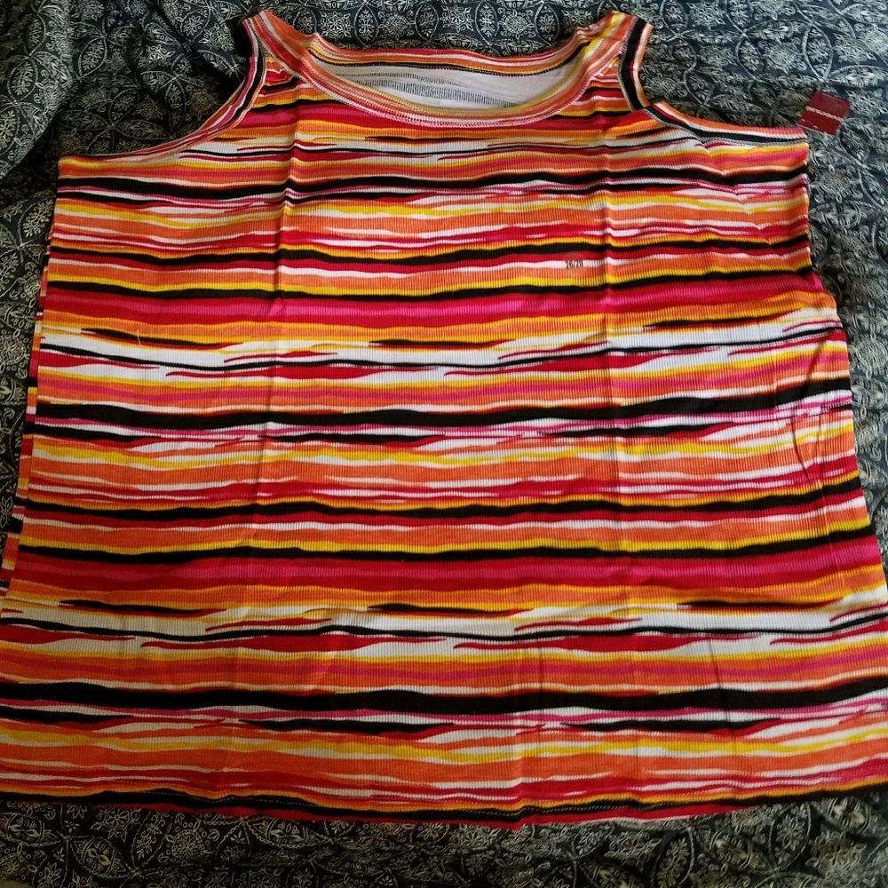 AVENUE Sunset stripe tank top 26/28